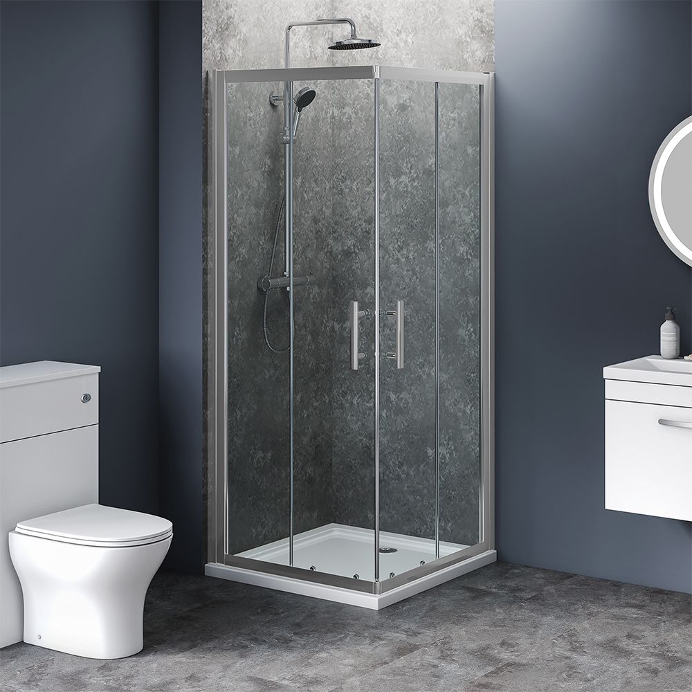 Alexa 6mm Corner Entry Shower Enclosure 760mm x 760mm