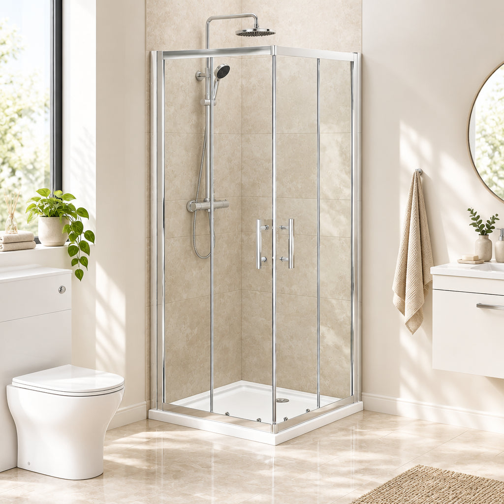 Alexa 6mm Corner Entry Shower Enclosure 800 mm x800 mm x1900mm