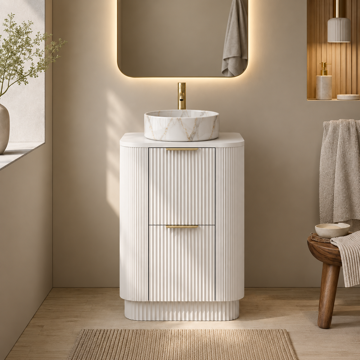 Round or Oval shape countertop basin