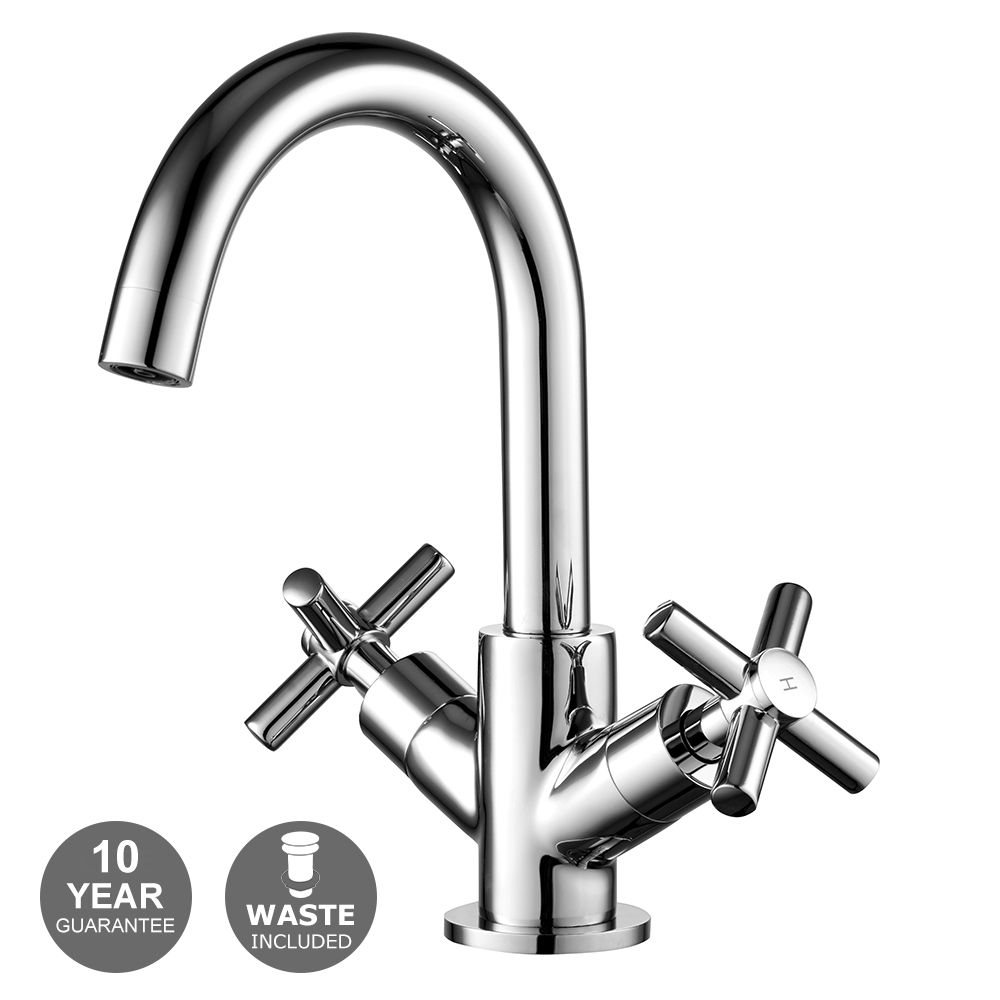 Euston Basin Mixer and Bath Shower Mixer Tap set