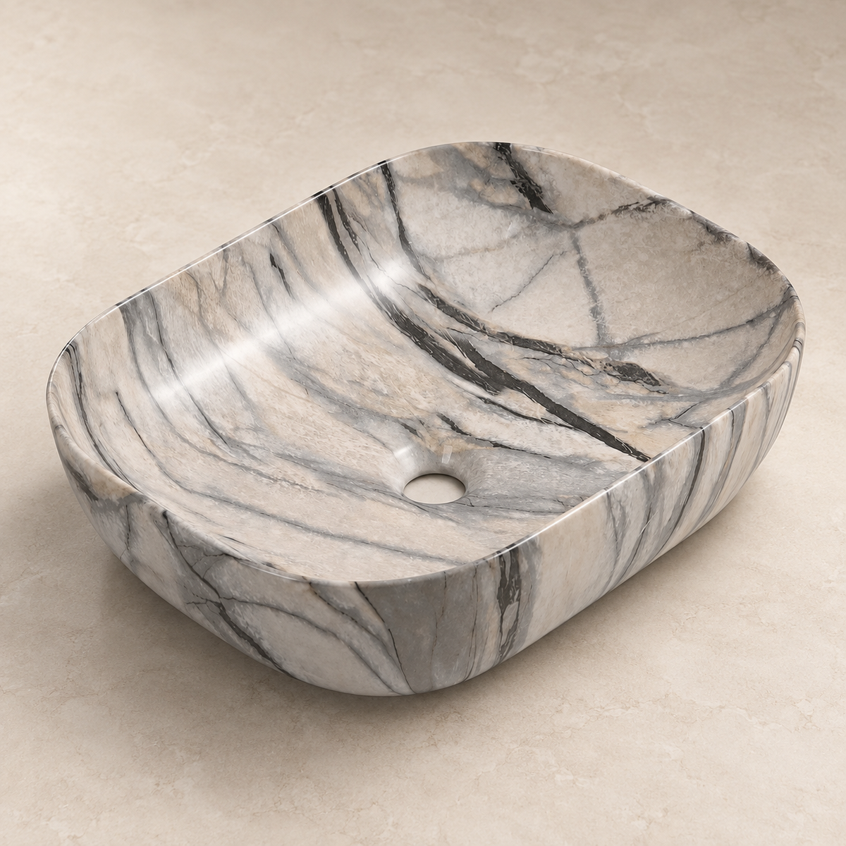 Round or Oval shape countertop basin