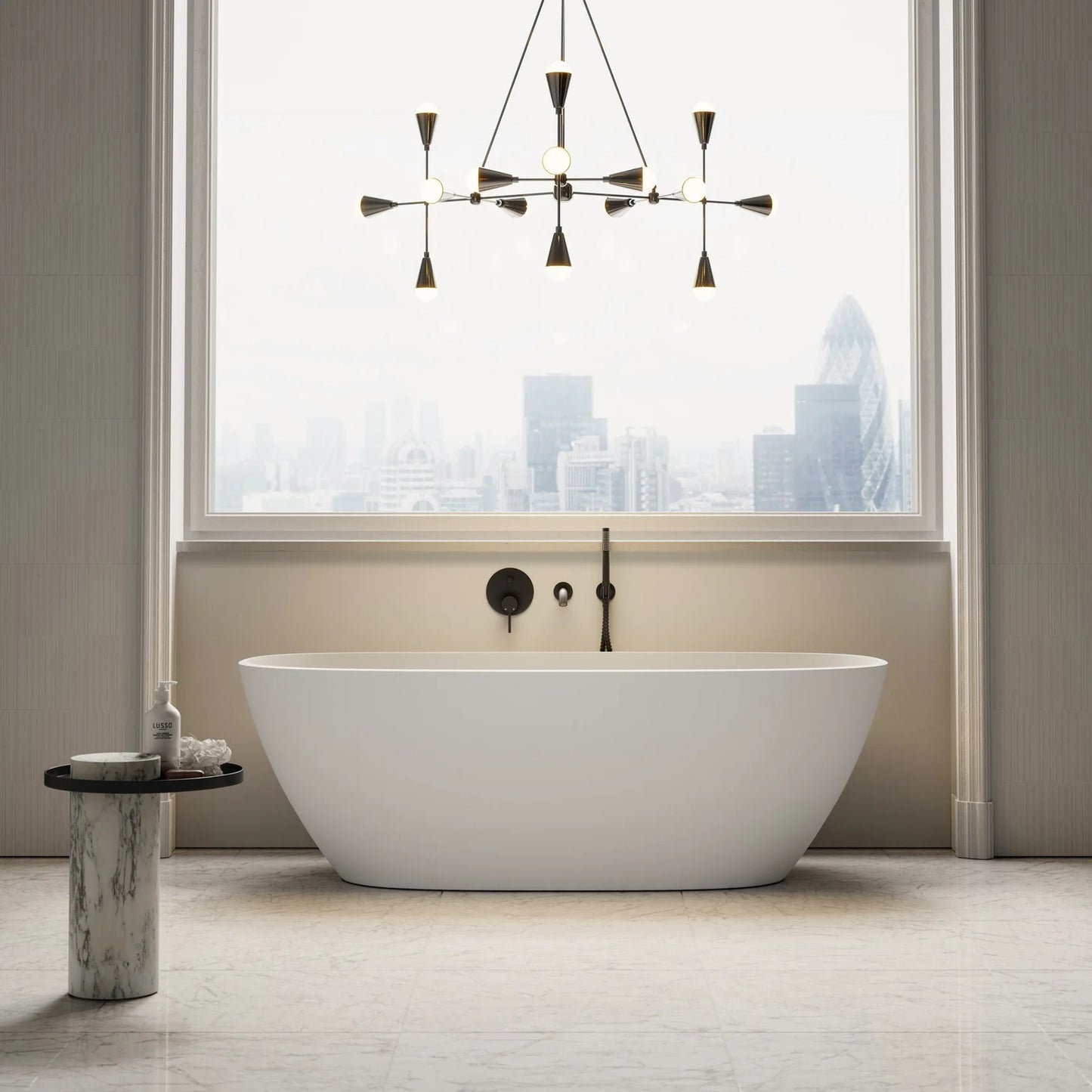 1500 x740 mm Free Standing Bath White Gloss Finish