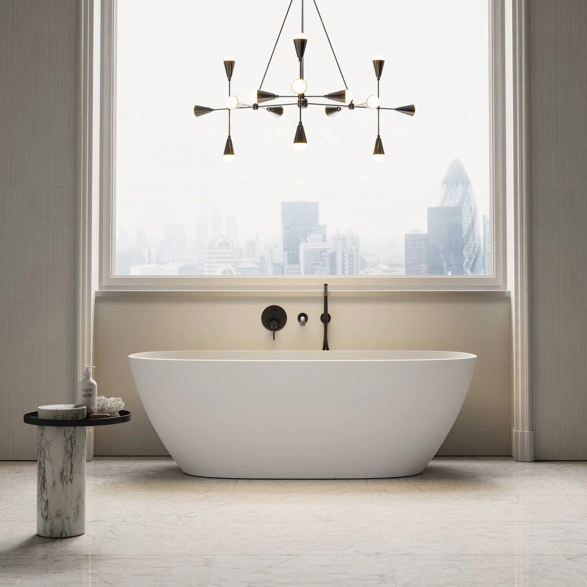 1500 x740 mm Free Standing Bath White Gloss Finish