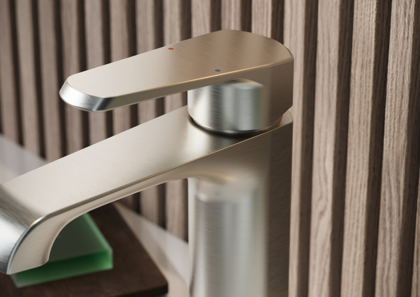 Nevada Brushed Nickel Finish Basin Mixer Tap