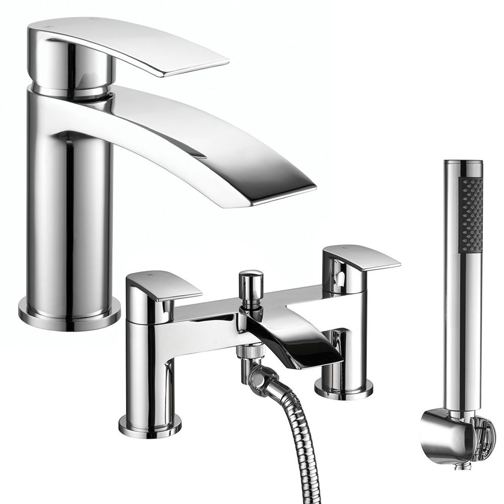 Aldgate Basin Mixer Tap set with Bath Shower Mixer