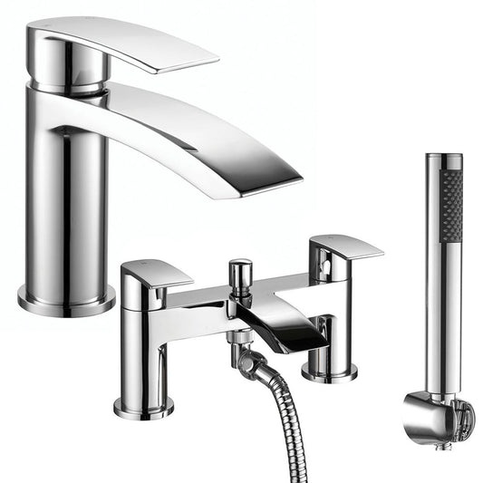 Aldgate Basin Mixer Tap set with Bath Shower Mixer
