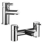 Clapham Chrome Basin Mixer Tap & Bath Tap Set