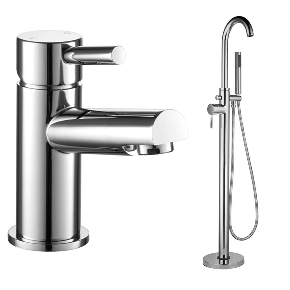 Clapham  Basin Mixer Tap and Freestanding Bath Tap Shower Mixer