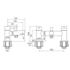 Clapham Set Basin Mixer Tap & Bath Shower Mixer