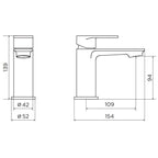 Preston Bath Filler & Basin Mixer Tap Brushed Gold