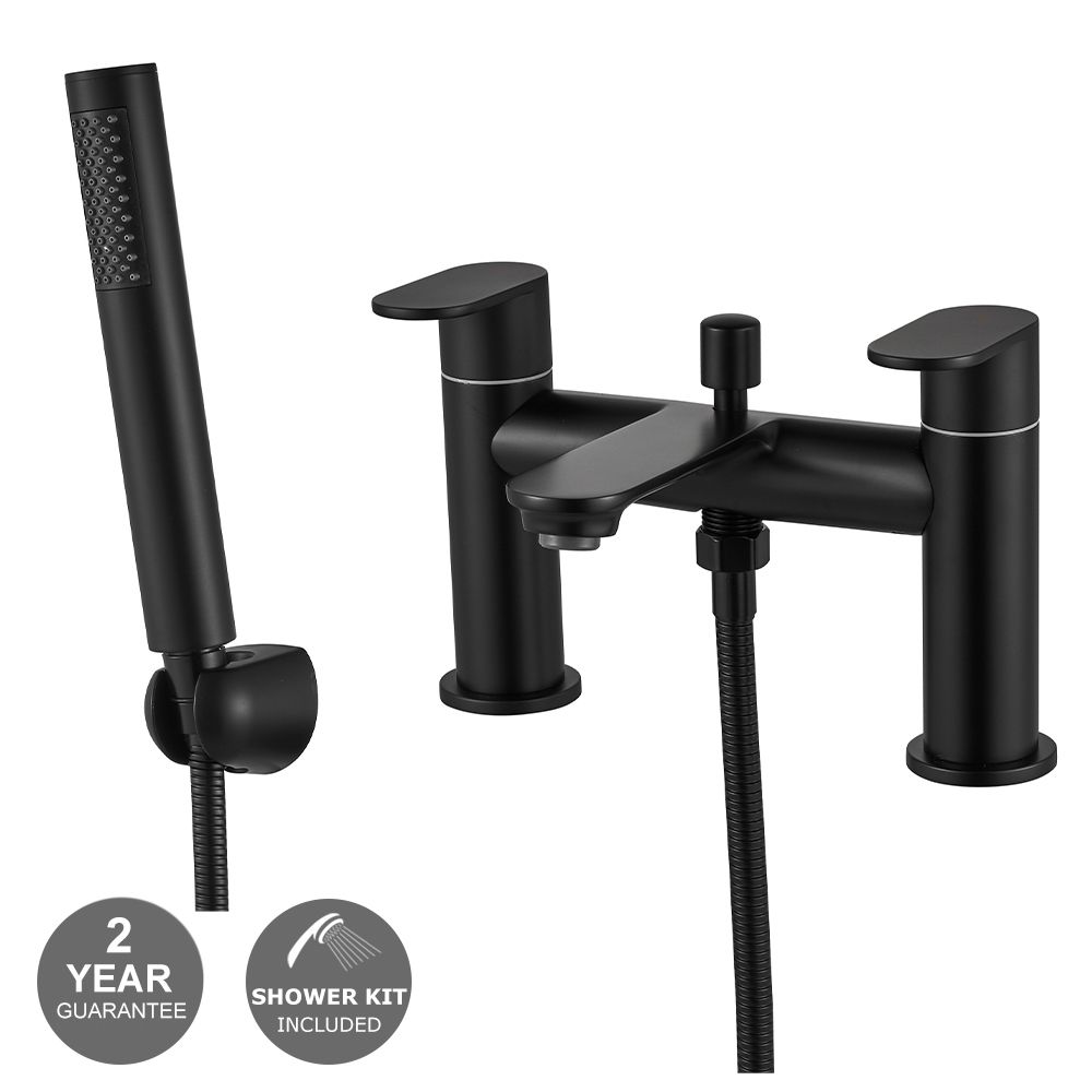 Preston Bath Shower Mixer Black Matt Finish