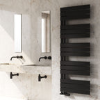Carpena Black White Anthracite Matt Heated Towel Rail Bathroom Radiator