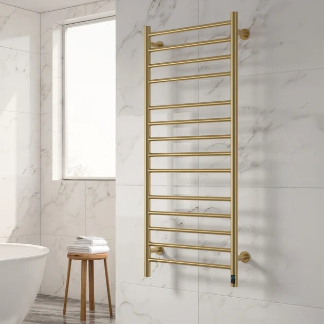 Arnage Electric Heated Towel Rail Bathroom Radiator Gold Black Chrome