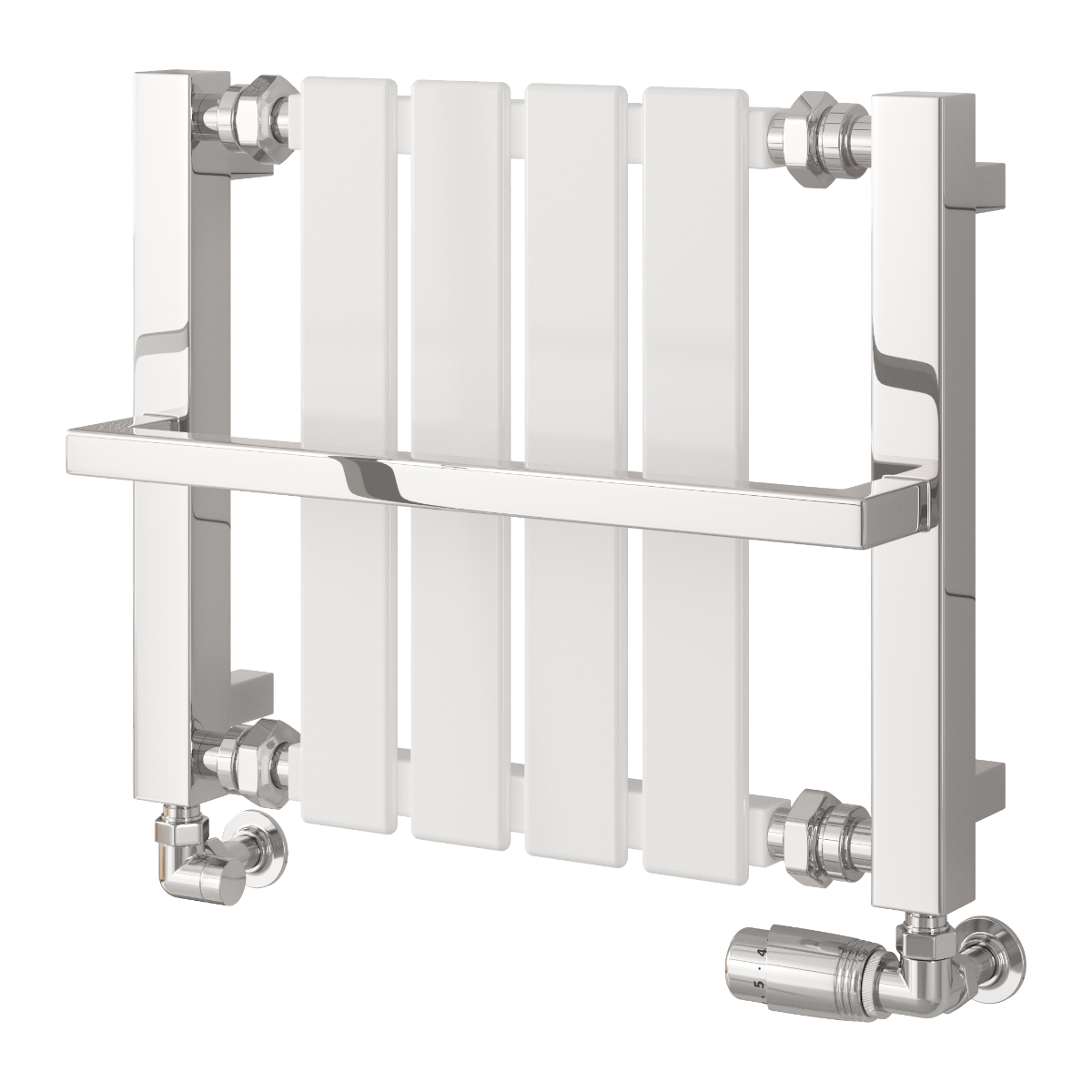 Ashen White Heated Towel Rail H400 x W490mm