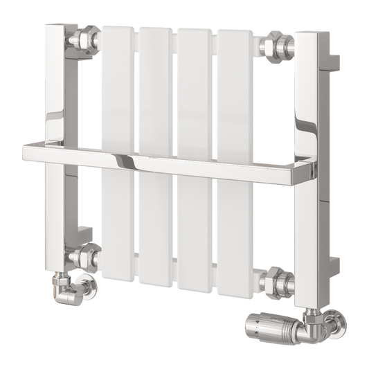 Ashen White Heated Towel Rail H400 x W490mm