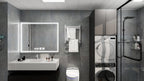 SolidStyle Sterling grey marble effect waterproof wall panel in a modern bathroom