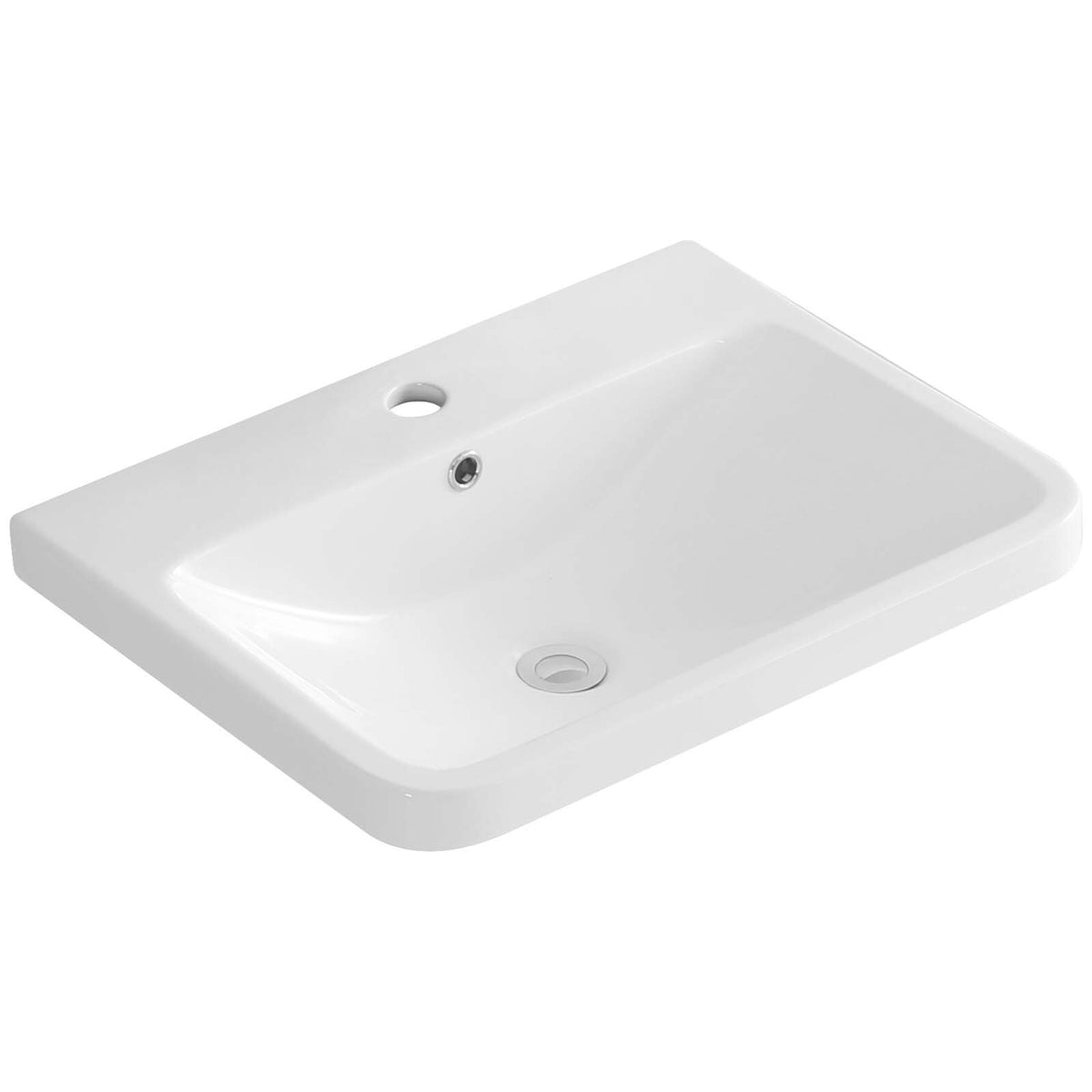 600mm Curved Vanity Basin