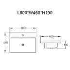 600mm Edge Vanity Basin