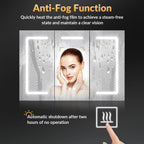 900mm LED Mirror cabinet Shaver Socket Anti Fog Horizontal