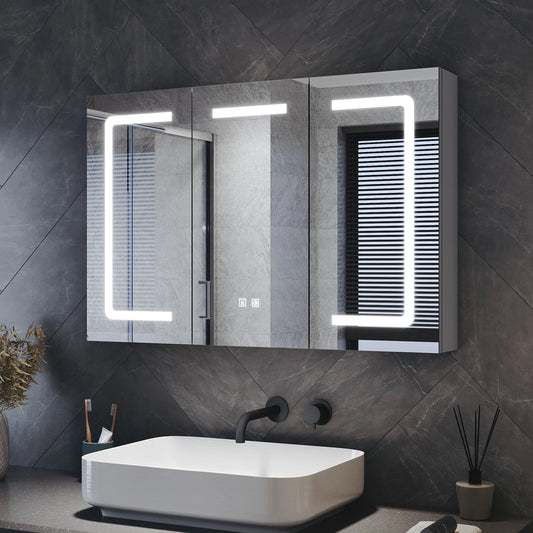 900mm LED Mirror cabinet  Shaver Socket Anti Fog Horizontal