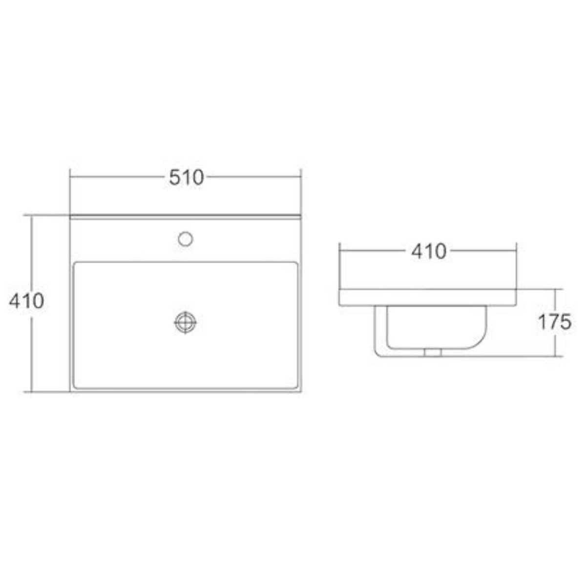 500mm Edge Vanity Basin