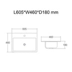 600mm Curved Vanity Basin