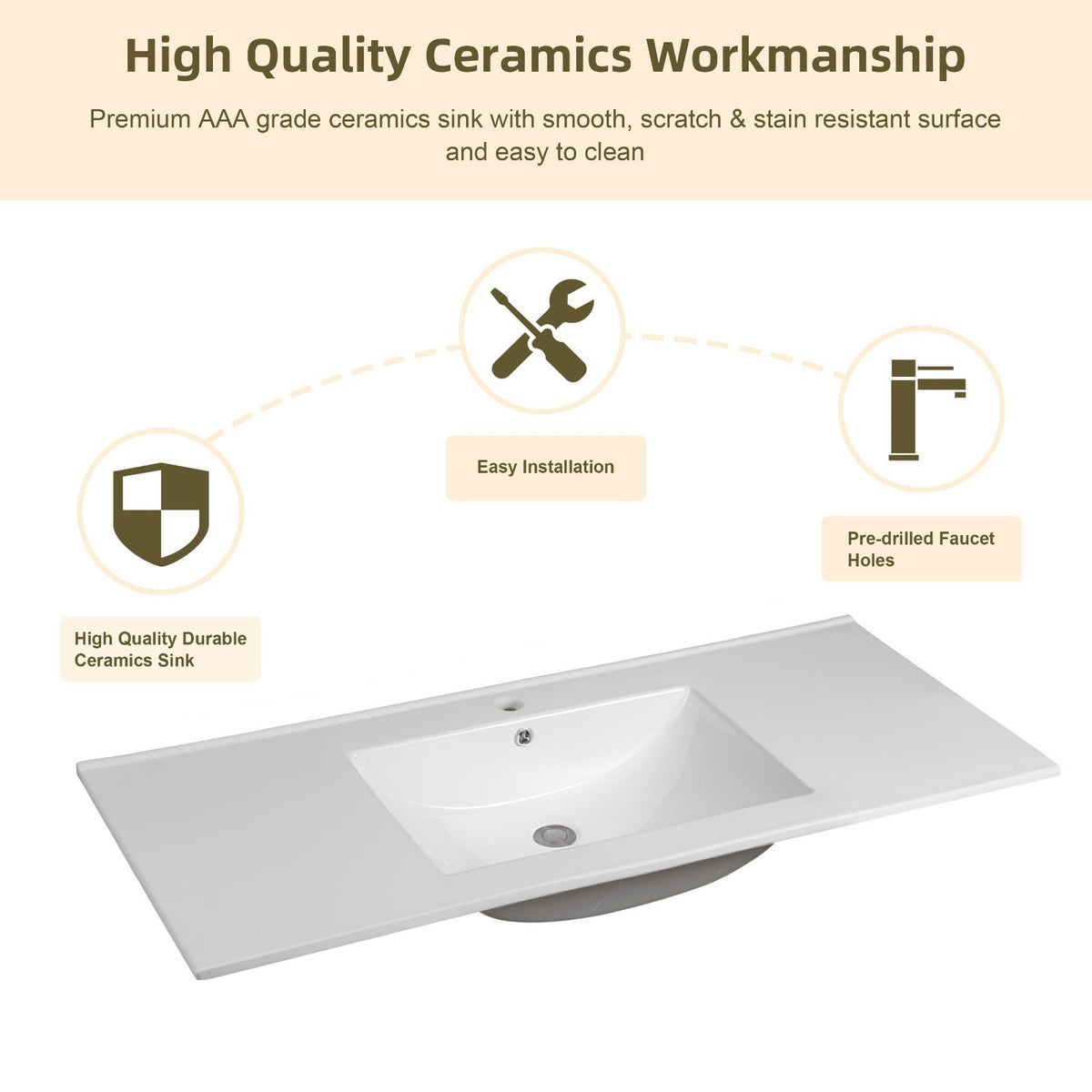 1200mm Slim Vanity Basin