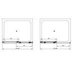 1000 mm x2000 mm x 8 mm Chrome Sliding Wetroom Panels