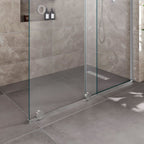 1000 mm x2000 mm x 8 mm Chrome Sliding Wetroom Panels