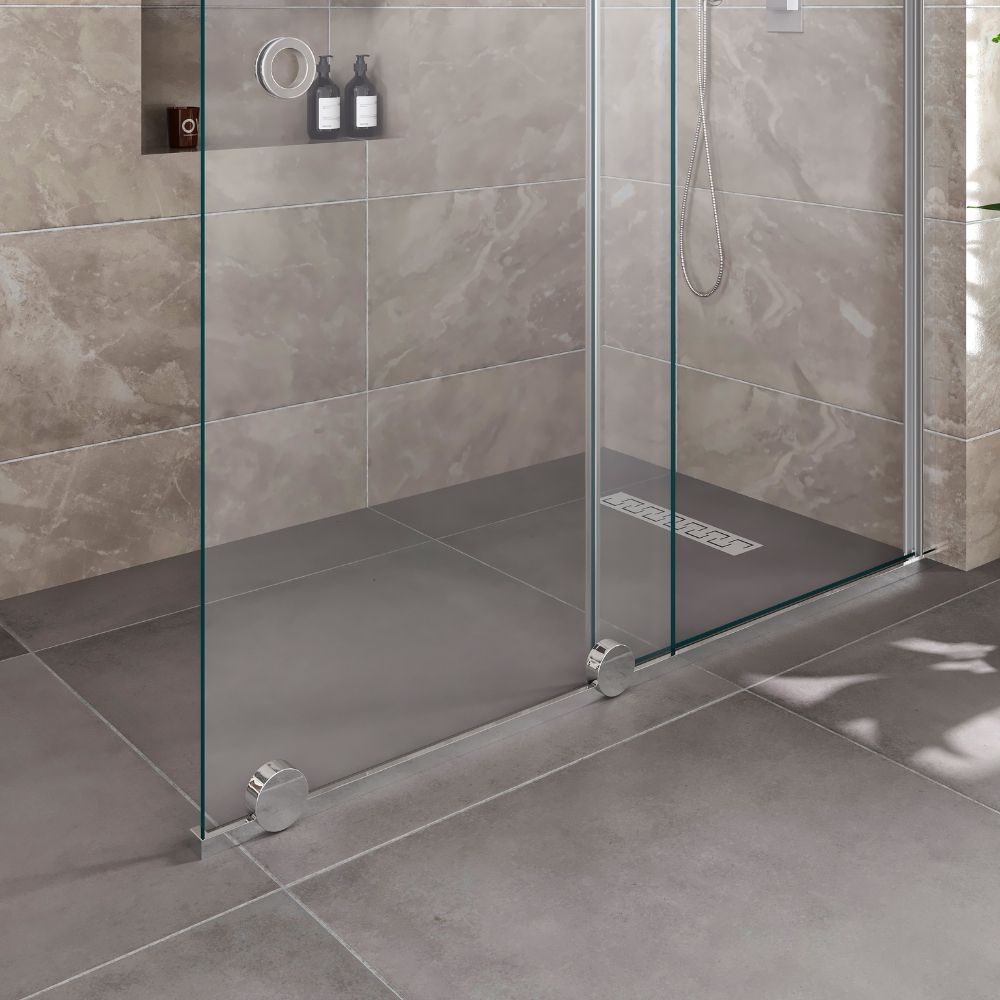 1500 mm x2000 mm x 8 mm Chrome Sliding Wetroom Panels