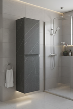 Wall-Hung Marble Grey Wall Cabinet